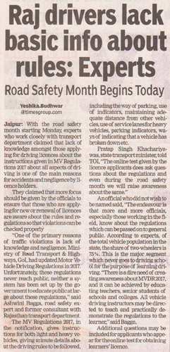 Media Coverage of Inaugural of National Road Safety Week